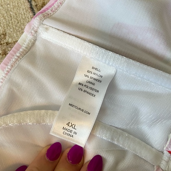 🍓 👙 Meet Curve Checkered Strawberry Plus Size bikini size 4x NWT - Picture 6 of 6